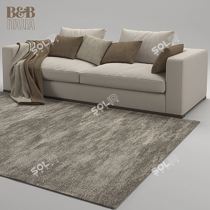 Maxalto Omnia Sofa: Elegant Italian Design 3D model image 2