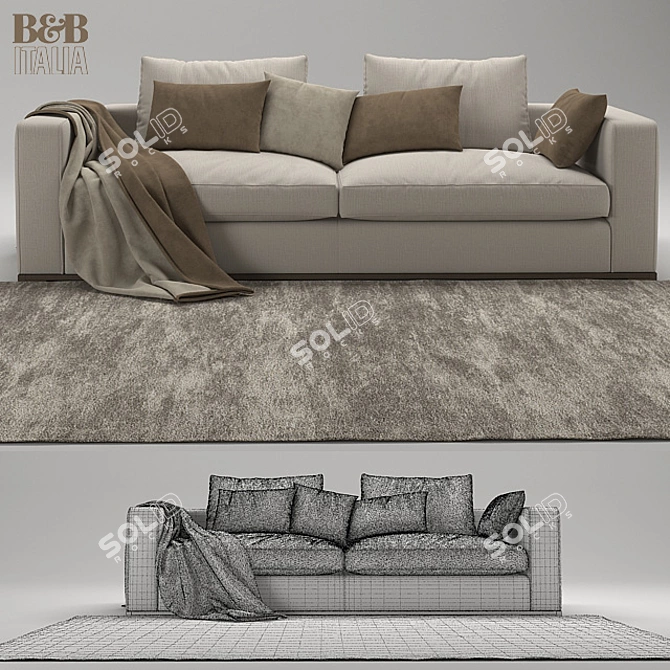 Maxalto Omnia Sofa: Elegant Italian Design 3D model image 3