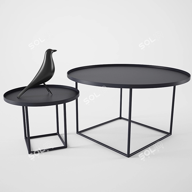 Elegant Eames House Bird Sculpture 3D model image 1