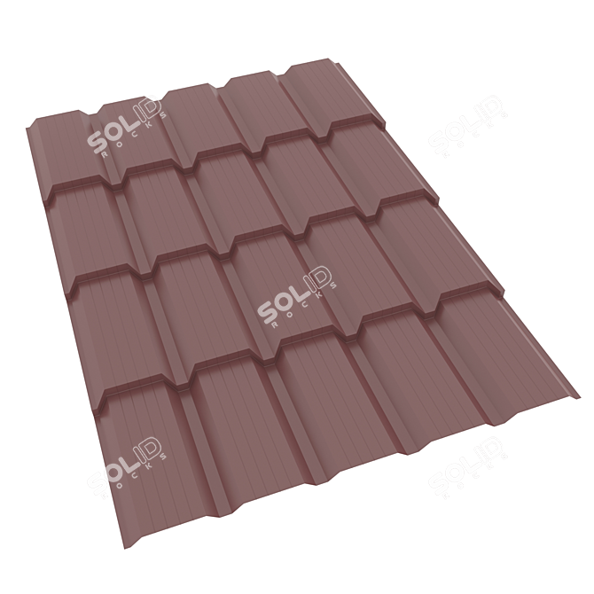 Metal Shake-Style Roofing Tiles 3D model image 1