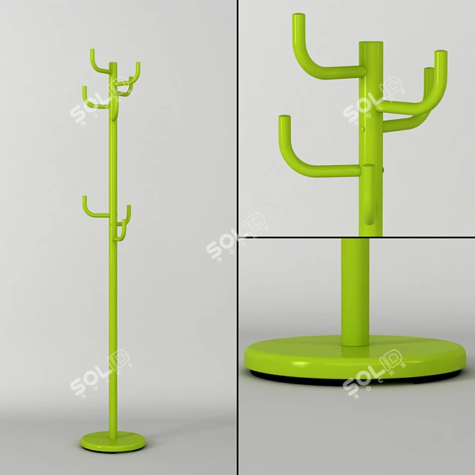 Cactus-inspired Floor Hanger 3D model image 1