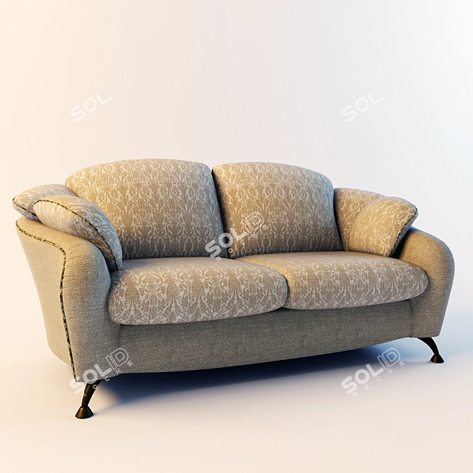 Allegro Style Sofa: Ultimate Comfort 3D model image 1