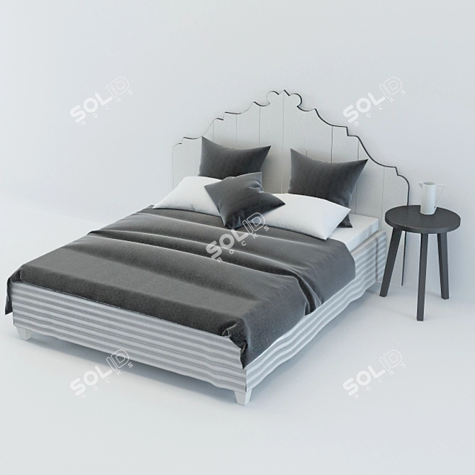 Gervasoni Grey 80 E Bed by Paola Navone 3D model image 1