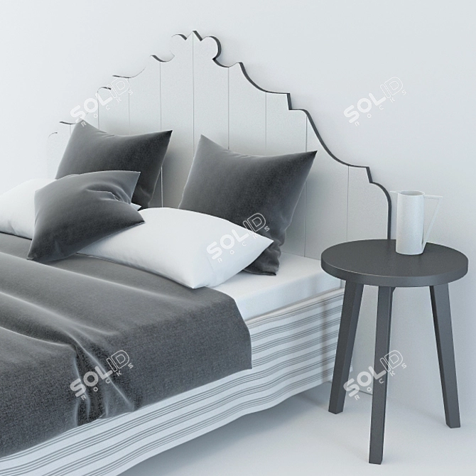 Gervasoni Grey 80 E Bed by Paola Navone 3D model image 2