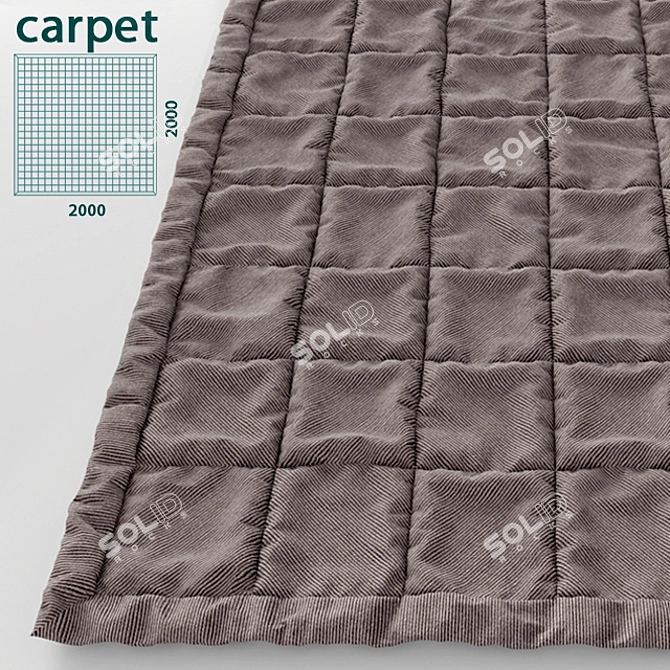 Elegant Pair of Refined Rugs 3D model image 1