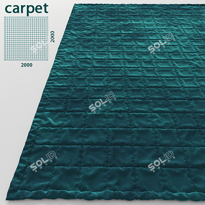 Elegant Pair of Refined Rugs 3D model image 2