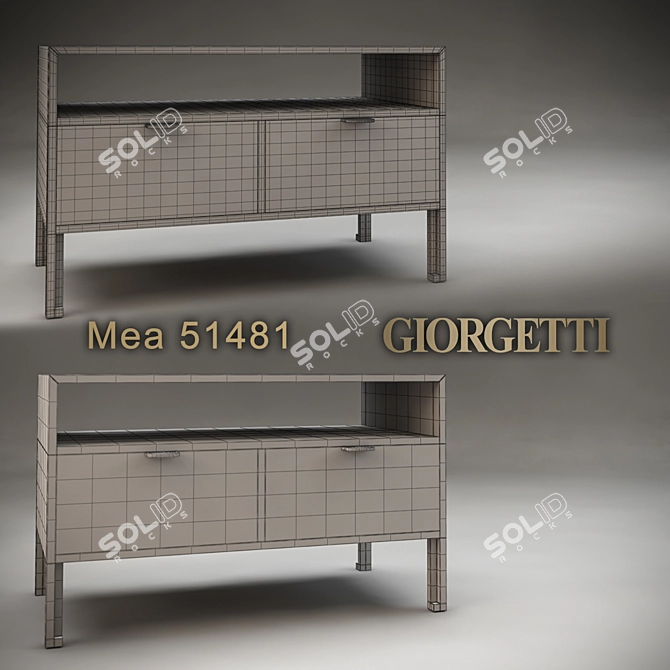 Giorgetti Mea 51481: Sleek and Compact Furniture for Modern Spaces 3D model image 3