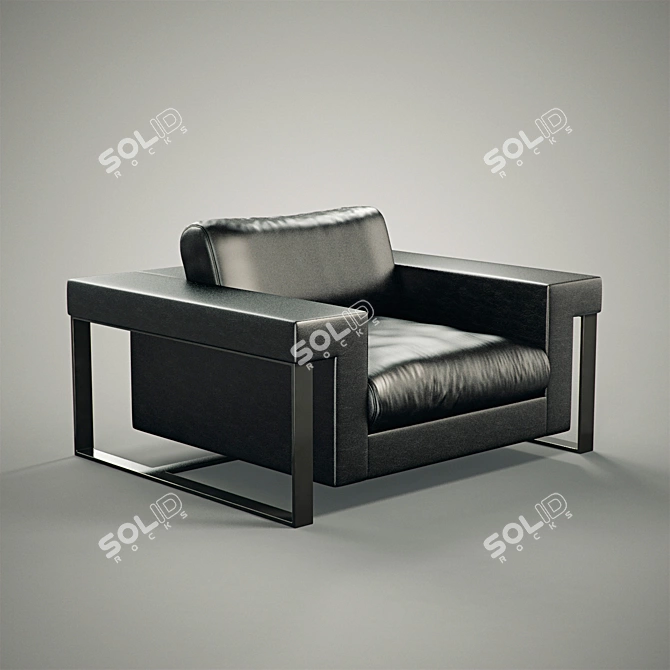Luxury London Armchair 3D model image 1