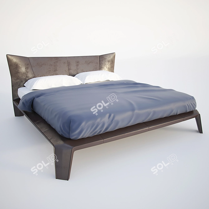 Modern Dorelan Lirs Bed - Designer Mario Ferrarini 3D model image 1