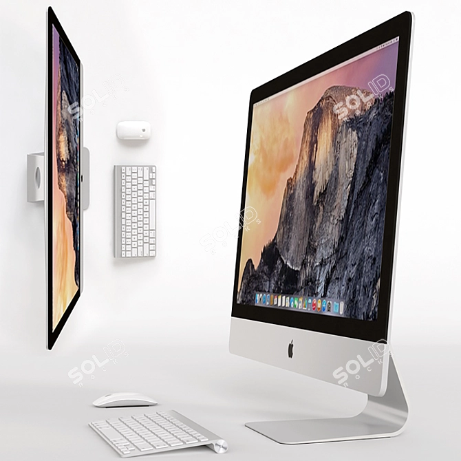 Apple Retina 5K Monitor: Stunning 27-inch Display 3D model image 2