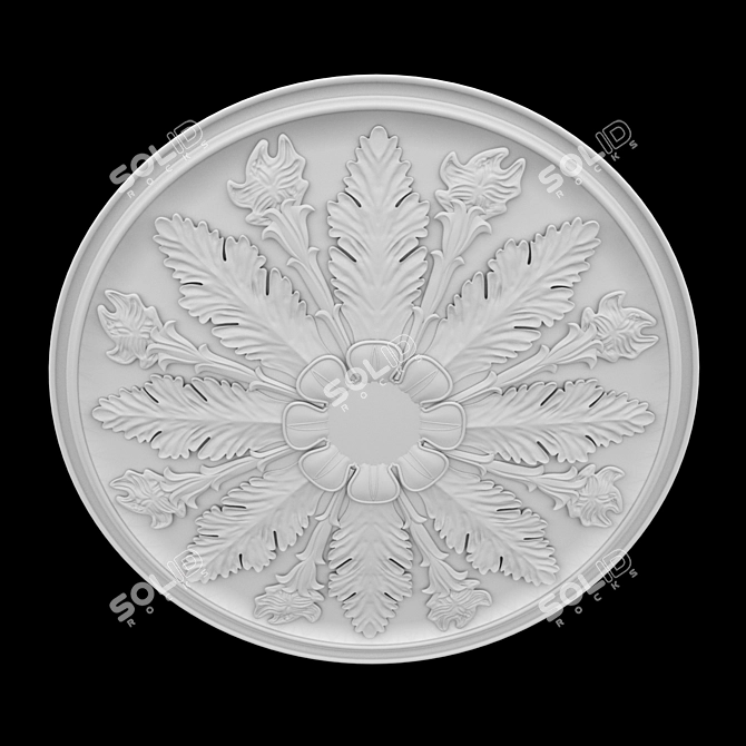 Classic Ceiling Rosette 3D model image 1