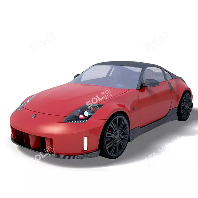 Red Sports Car 3D model image 1