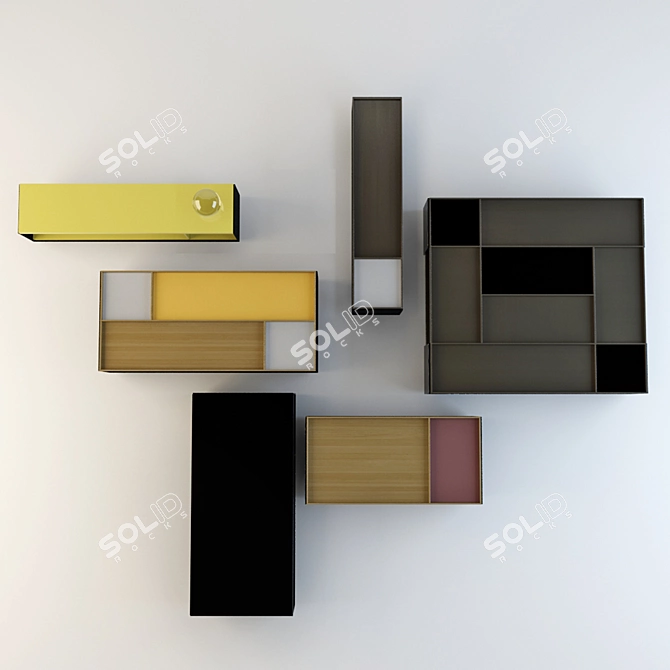 Modern Elegance: B&B Italia SURFACE Tables (6 Pcs) 3D model image 2
