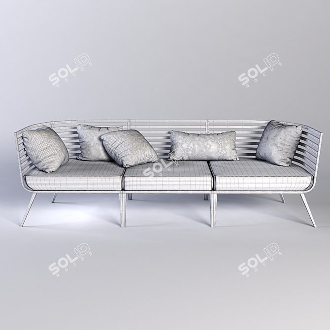 Contemporary Modular Vista Divan 3D model image 3