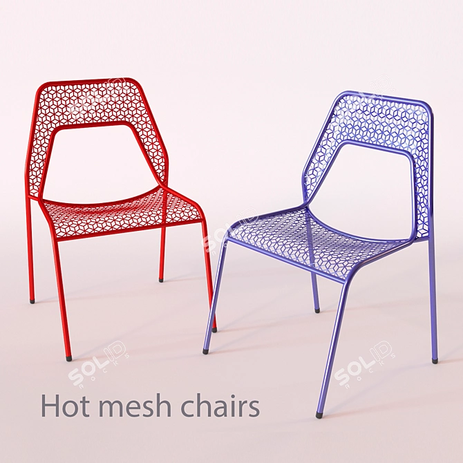 Parametric Mesh Chairs: Stylish and Versatile Seating Solution. 3D model image 1