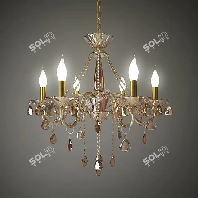 Title: Bohemia WL7189-5KG-CO Chandelier 3D model image 1