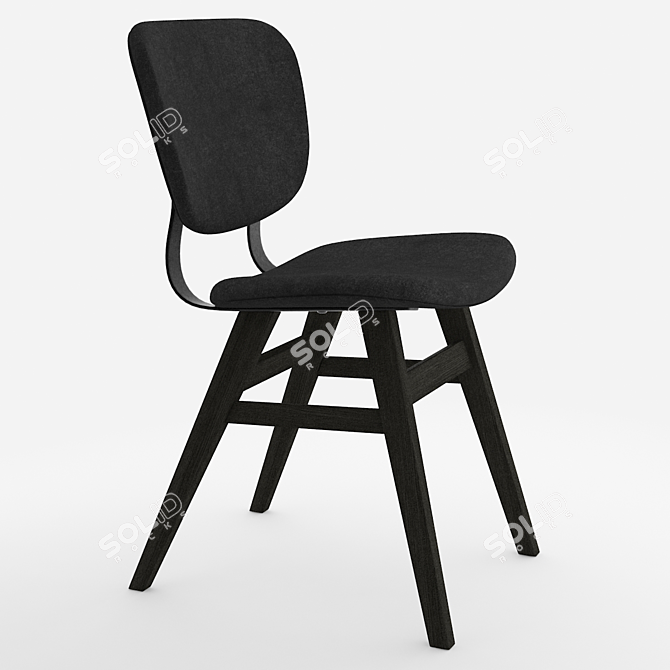 Sleek Cafe Chair 3D model image 1