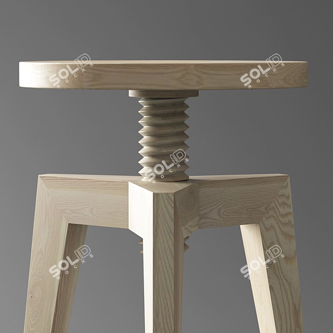 Screw Bench: Walnut and Ash 3D model image 3