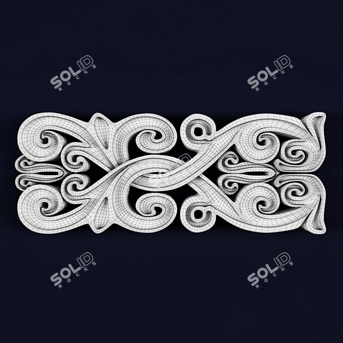 Versatile Horizontal Glass Decor 3D model image 2