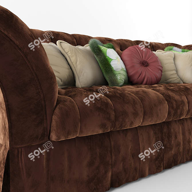 Elegant Vintage Sofa 3D model image 2