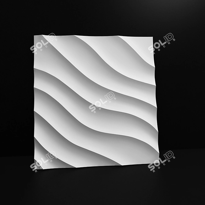 Sculptural 3D Gobi Panel 3D model image 1