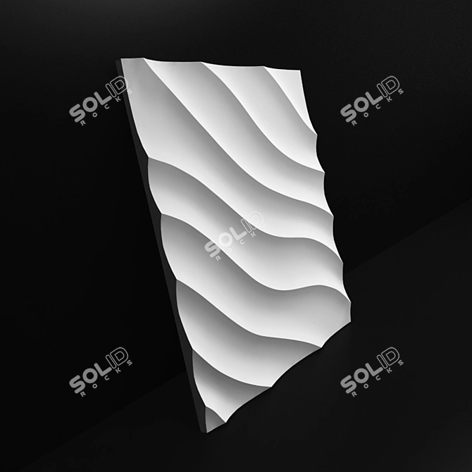 Sculptural 3D Gobi Panel 3D model image 2