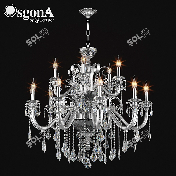 Luxury Crystal Chandelier: Osgona Lusso 3D model image 1