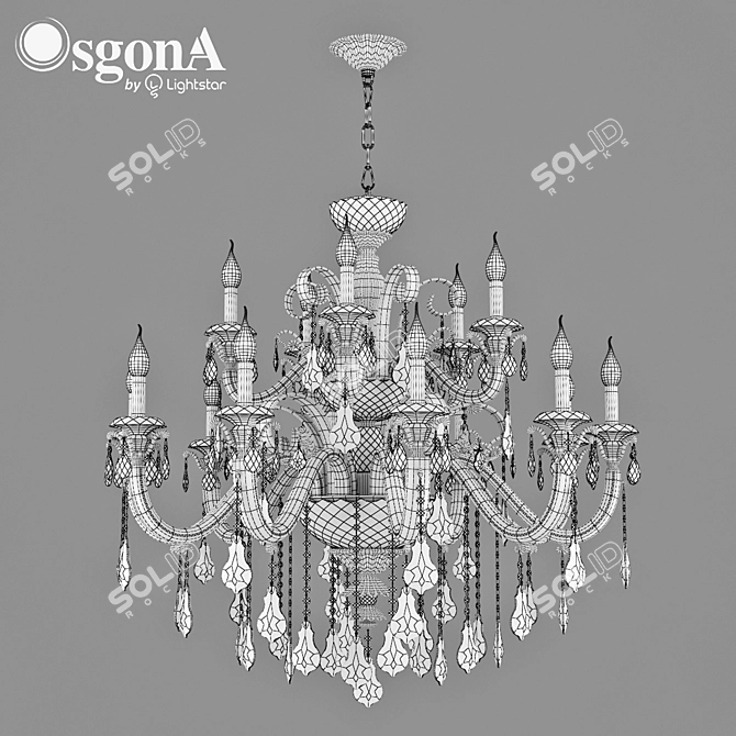 Luxury Crystal Chandelier: Osgona Lusso 3D model image 3
