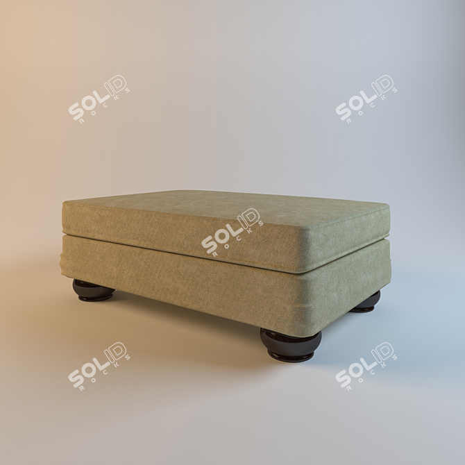 Ashley Lilly - Caramel Ottoman 32602-14 3D model image 1