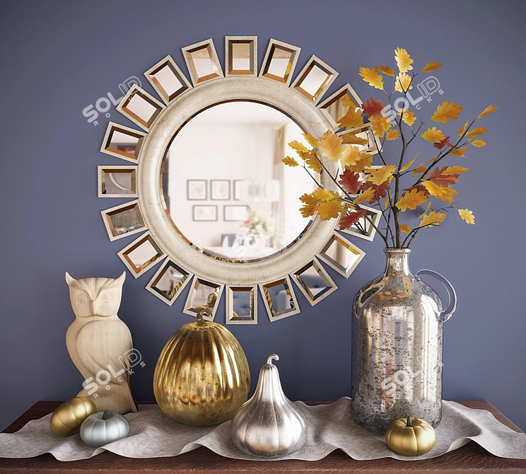 Charming Autumn Decor Set 3D model image 1