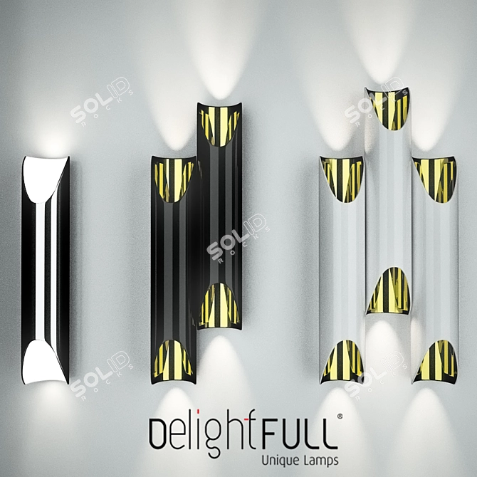 Galliano Wall Tubes - Modern and Sleek 3D model image 1