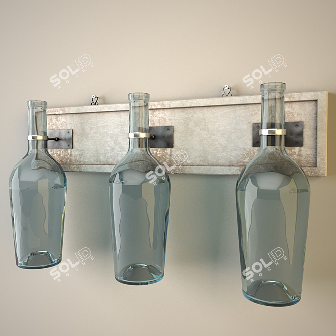 Handmade Shabby Chic Vases 3D model image 1