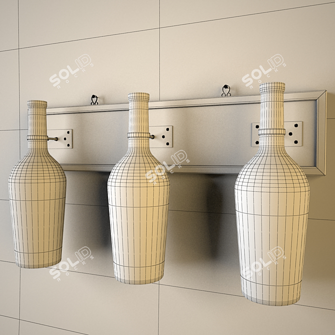 Handmade Shabby Chic Vases 3D model image 3