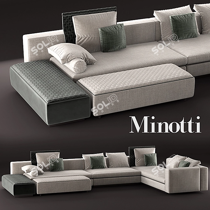 Modular Elegance: Yang Sofa 3D model image 2