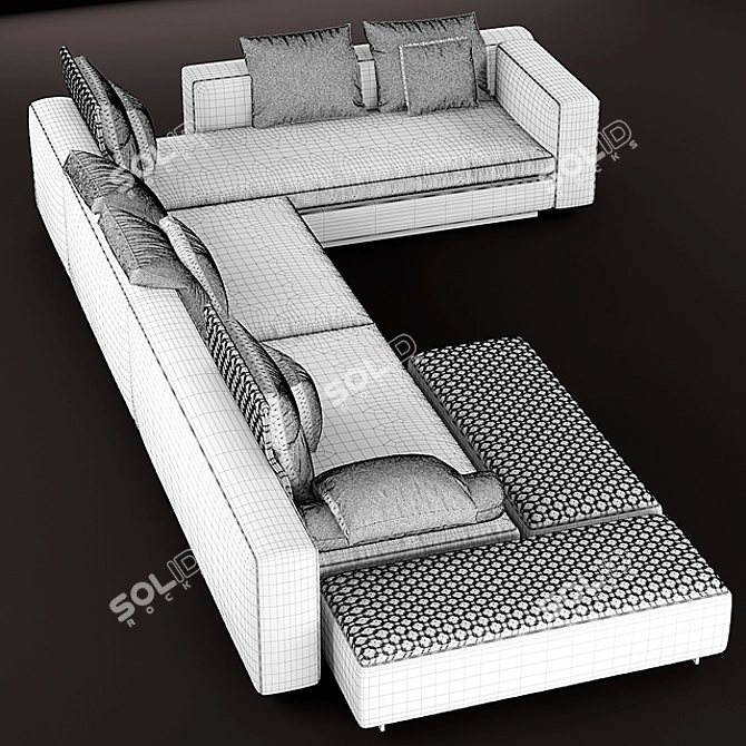 Modular Elegance: Yang Sofa 3D model image 3