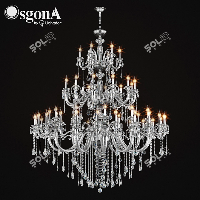 Osgona Lusso Art Crystal Chandelier 3D model image 1
