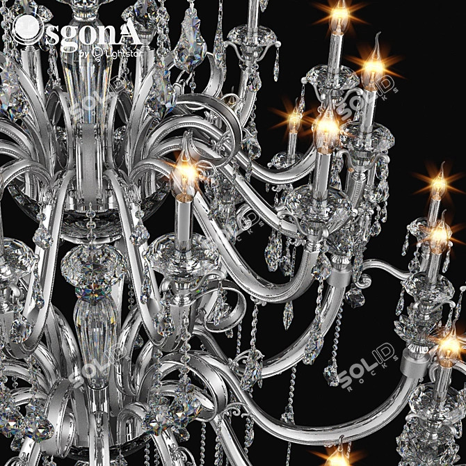 Osgona Lusso Art Crystal Chandelier 3D model image 2