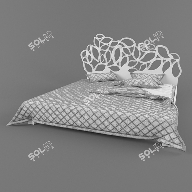 Italian Elegance: Belle Italia Bed 3D model image 2