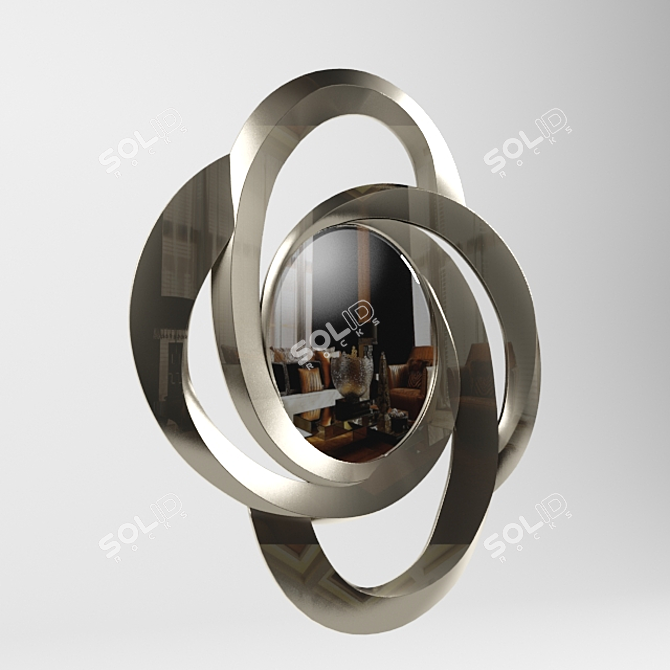 Sleek Reflection: Modern Fram Mirror 3D model image 1