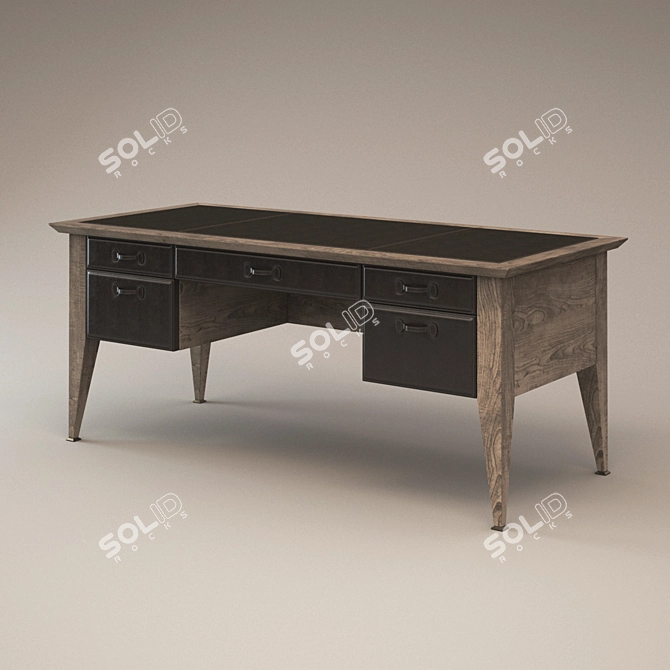 Sleek and Luxurious Promemoria Desk 3D model image 1