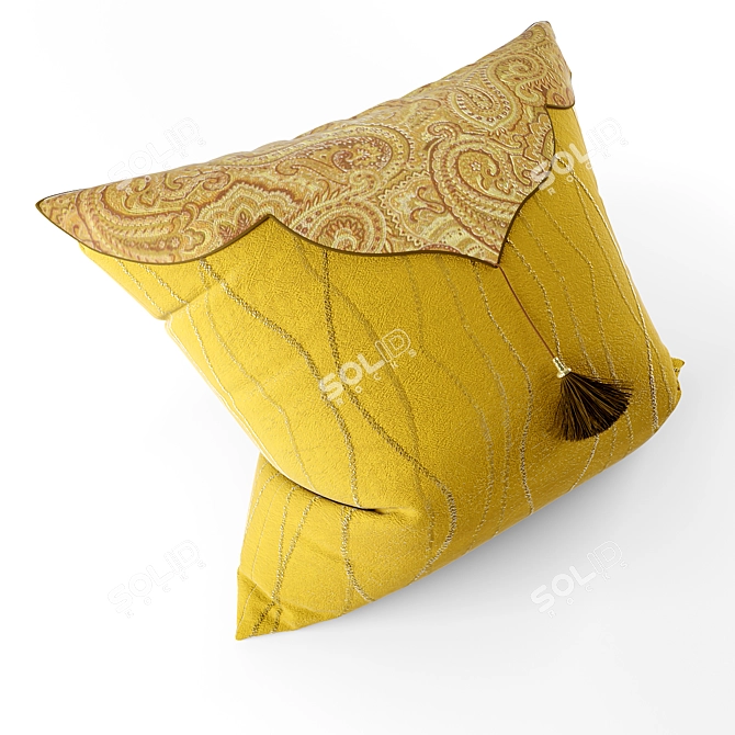 Versatile Textured Decorative Cushion 3D model image 1