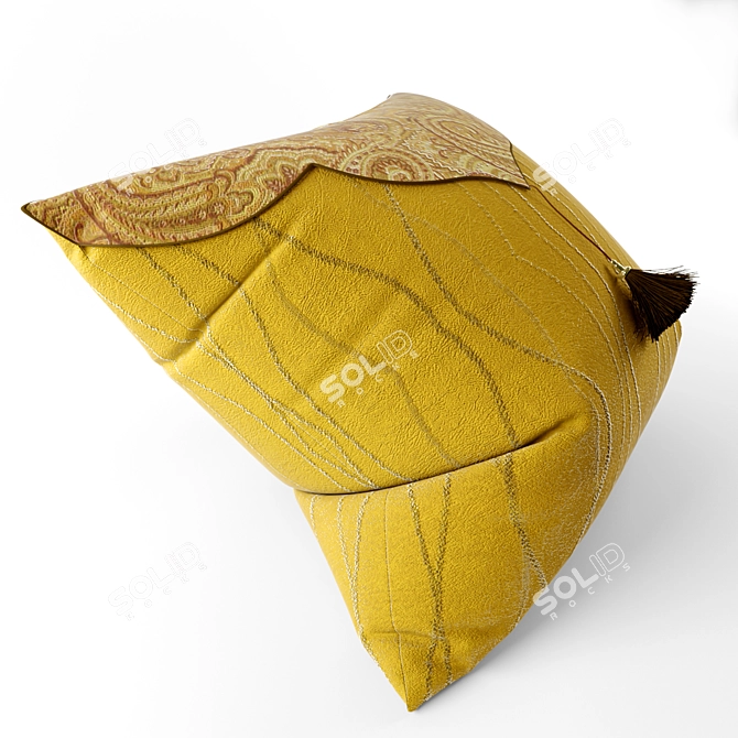 Versatile Textured Decorative Cushion 3D model image 2