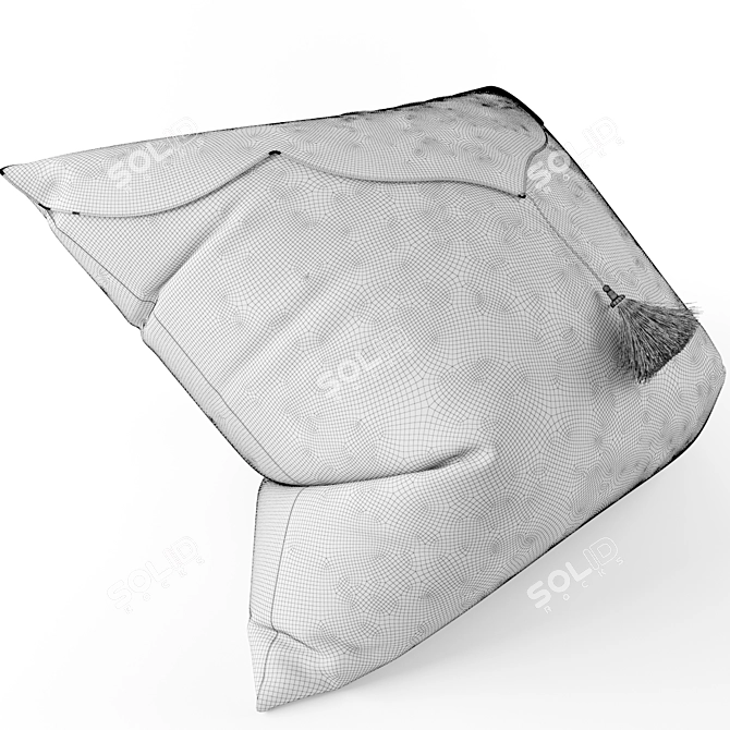 Versatile Textured Decorative Cushion 3D model image 3