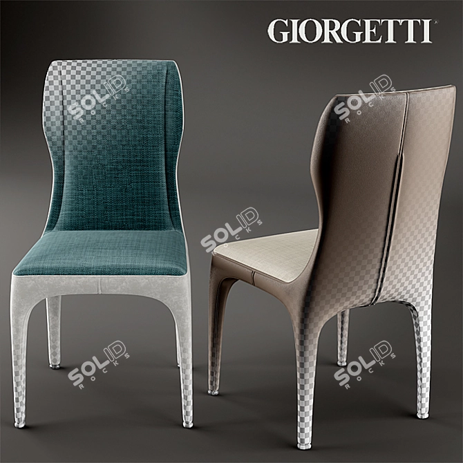 Modern Elegance: Giorgetti TICHE Chair 3D model image 2