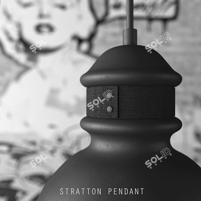 Stratton Pendant: Elegance Illuminated 3D model image 2