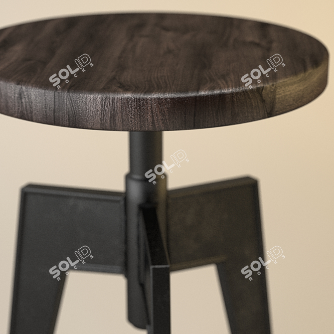 Sleek Contour Stool | Modern Design 3D model image 3