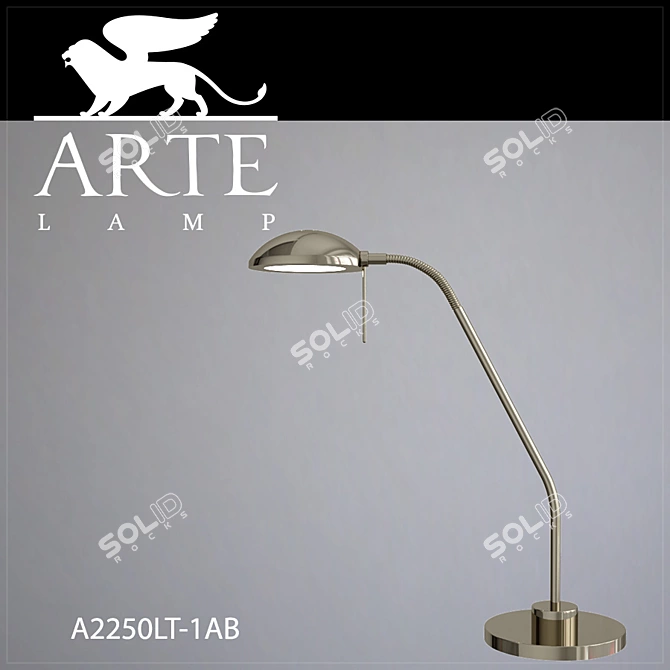 Elegant Bronze Table Lamp 3D model image 1