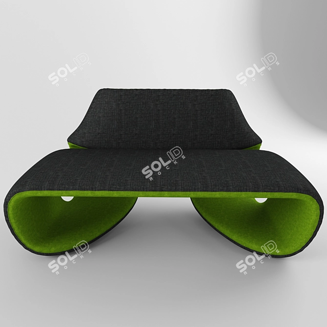 Modern Designer Sofa "Moebius" | Unique & Stylish 3D model image 3