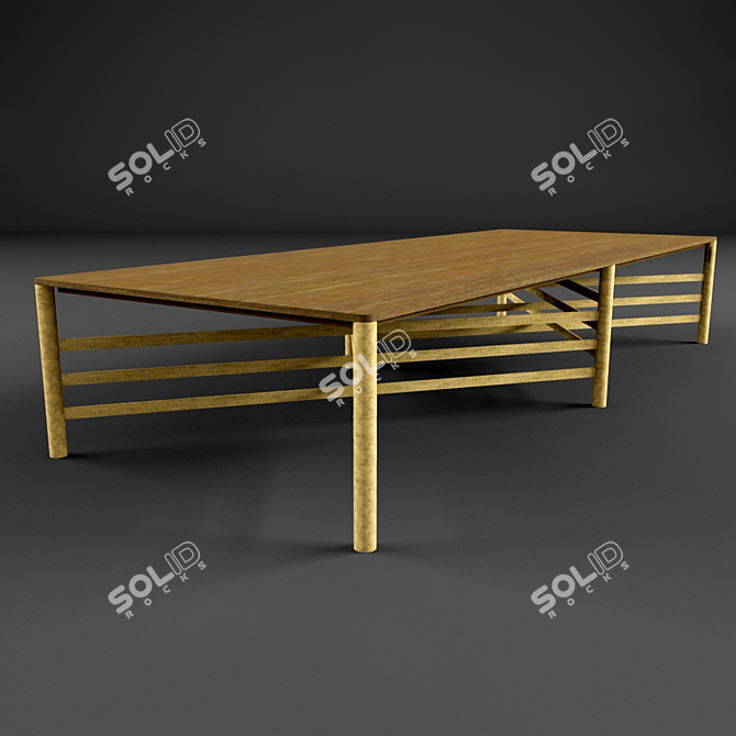 Sleek and Stylish Network Table 3D model image 1