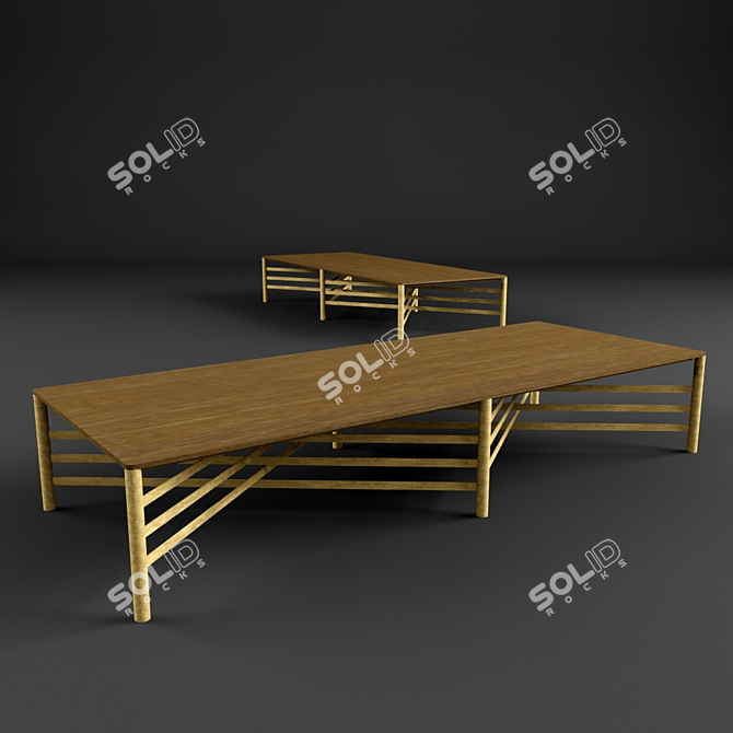 Sleek and Stylish Network Table 3D model image 2